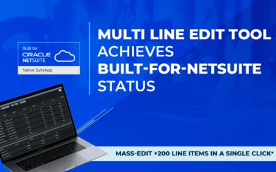 L'outil d'édition multiligne ERP Success Partners atteint le statut « Conçu pour NetSuite »