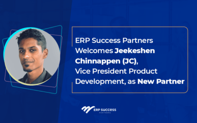 ERP Success Partners accueille Jeekeshen Chinnappen (JC) comme nouvel associé