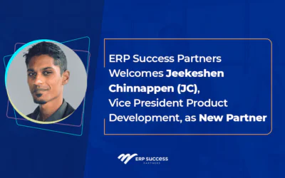 ERP Success Partners accueille Jeekeshen Chinnappen (JC) comme nouvel associé