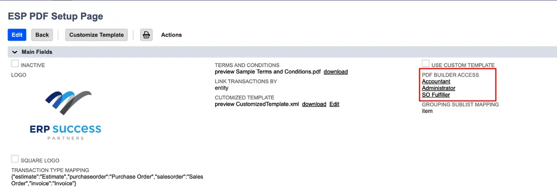 PDF Builder template customization