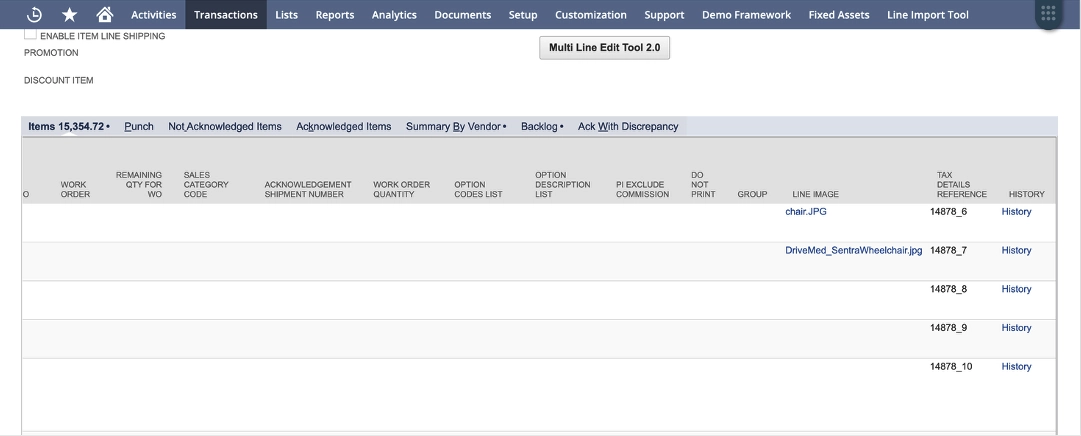 1.3.3 Print Images from Line Items Travail QUote 1