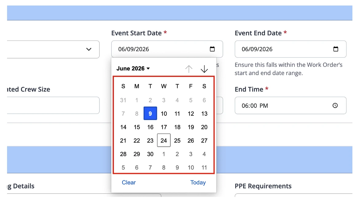 2.8.3.11 Work Order Event Date Validation Enhancement Aperçu du projet 1