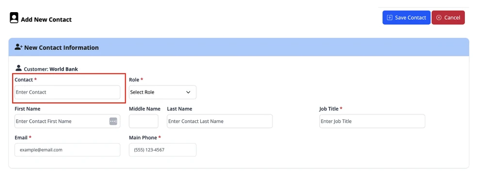 2.8.3.9 Work Order Contact Entry Simplification Aperçu du projet 1